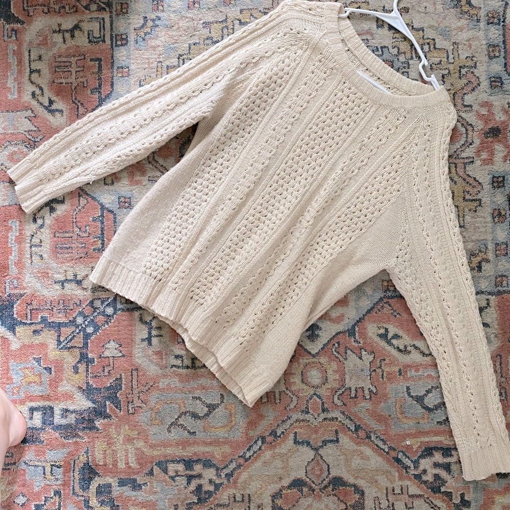 Medium forever 21 cream sweater